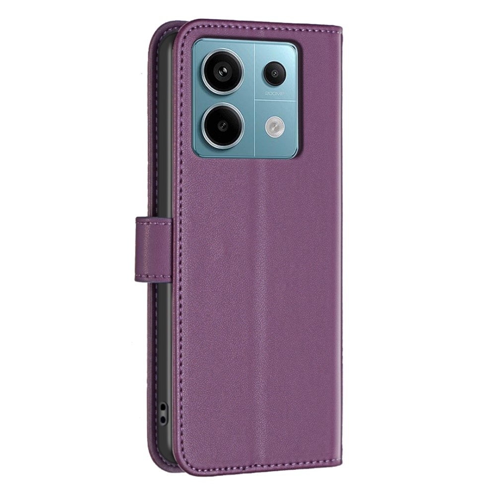 BNF könyv tok Xiaomi Redmi Note 13 Pro 4G/Poco M6 Pro - sötét lila