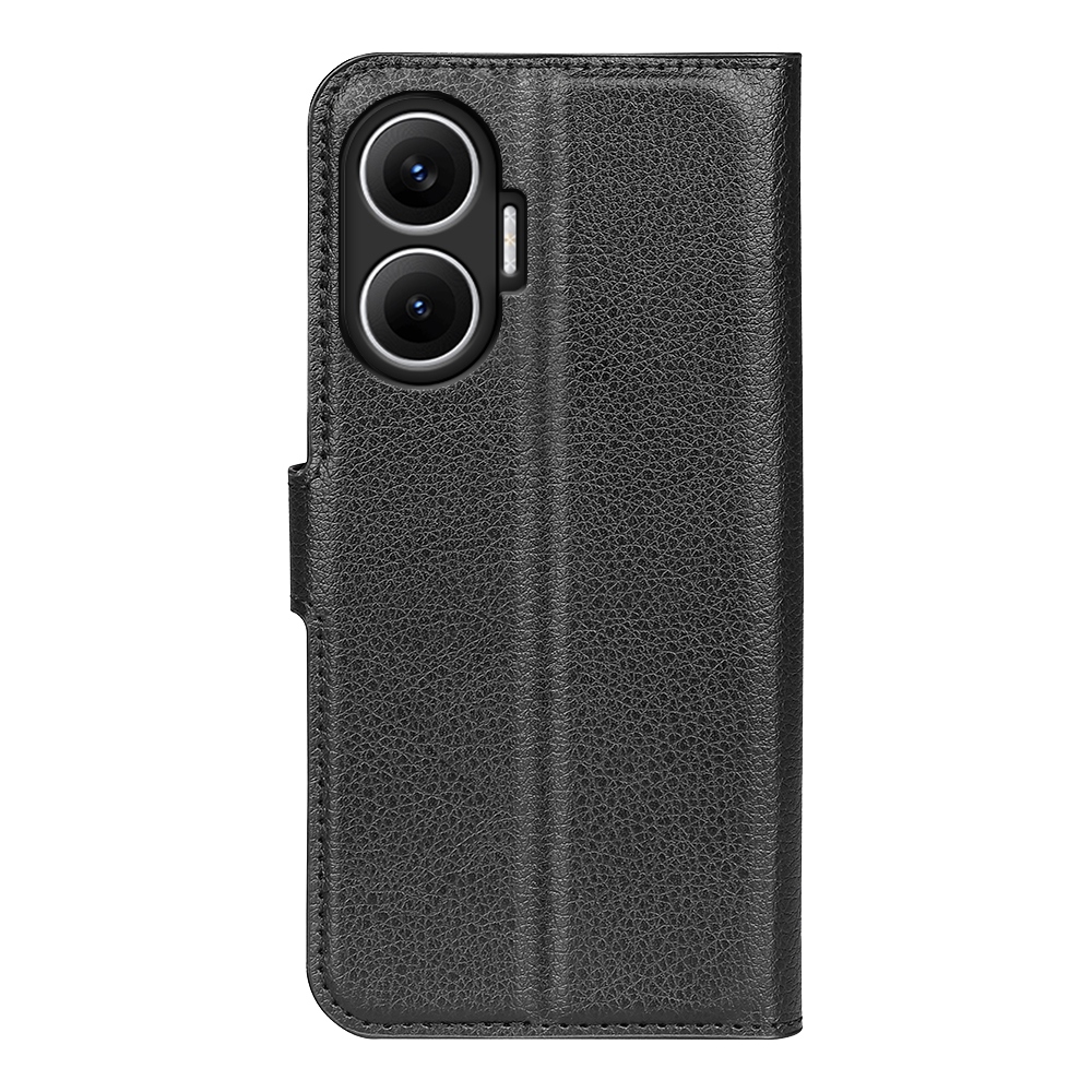 Litchi könyv tok a Xiaomi Poco F7 5G-hez - fekete