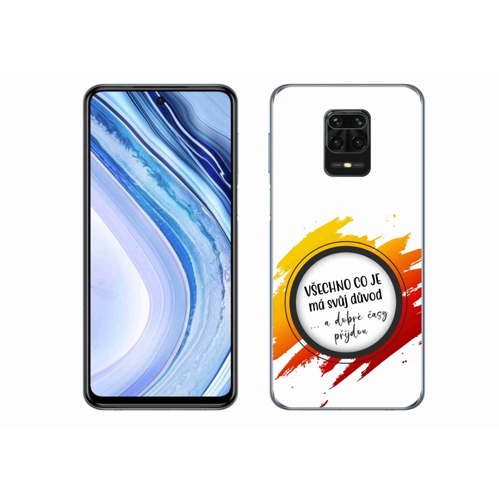 Gél borítás mmCase a Xiaomi Redmi Note 9S-hez - idézet 3 fehér háttér