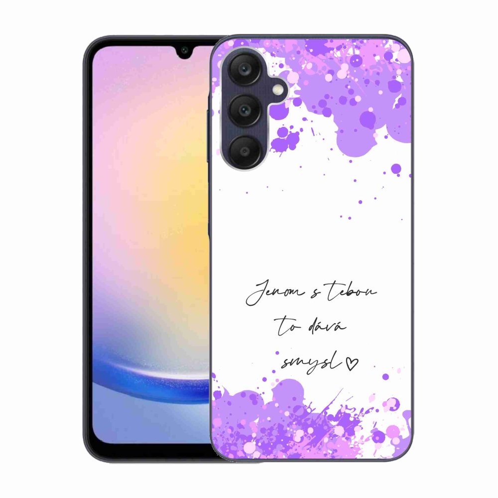 Gél borító mmCase Samsung Galaxy A25 5G - szerelem szöveg fehér háttérrel
