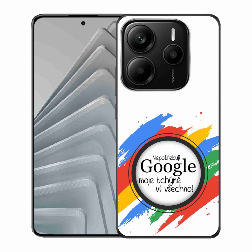 Gél borító mmCase a Xiaomi Redmi Note 14 5G - anyós tudja, minden fehér háttérrel