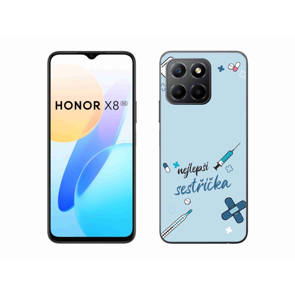 Gél borító mmCase a Honor X8 5G/Honor 70 Lite 5G - legjobb kishúg kék háttérrel
