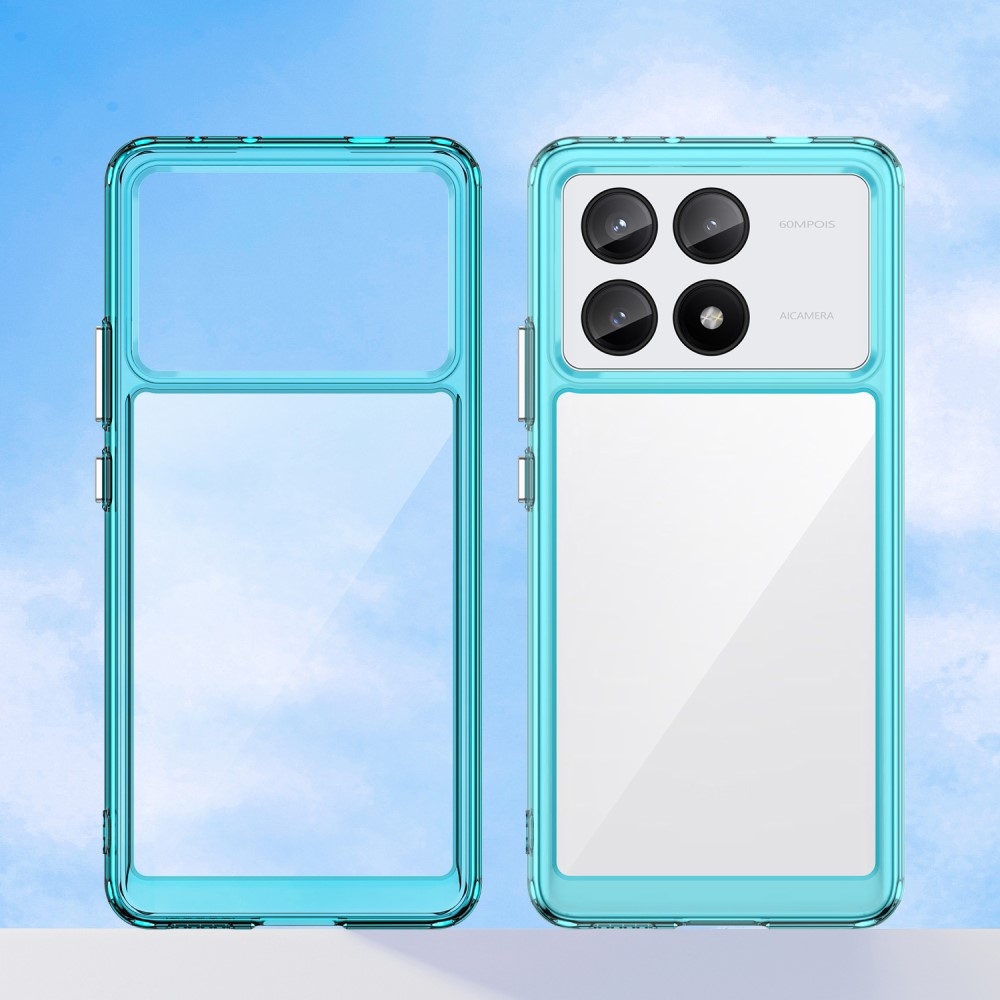 Gél tok fix hátlappal Xiaomi Poco X6 Pro 5G - világoskék
