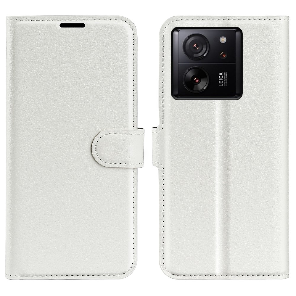 Litchi könyv tok Xiaomi 13T/13T Pro-hoz - fehér