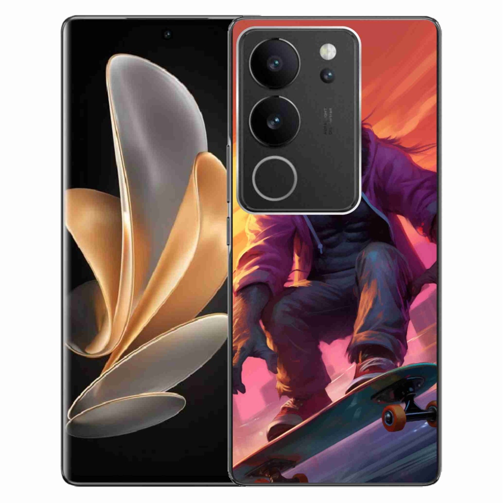 Gél borítás mmCase a Vivo V29 5G-hez - gorilla a gördeszkán