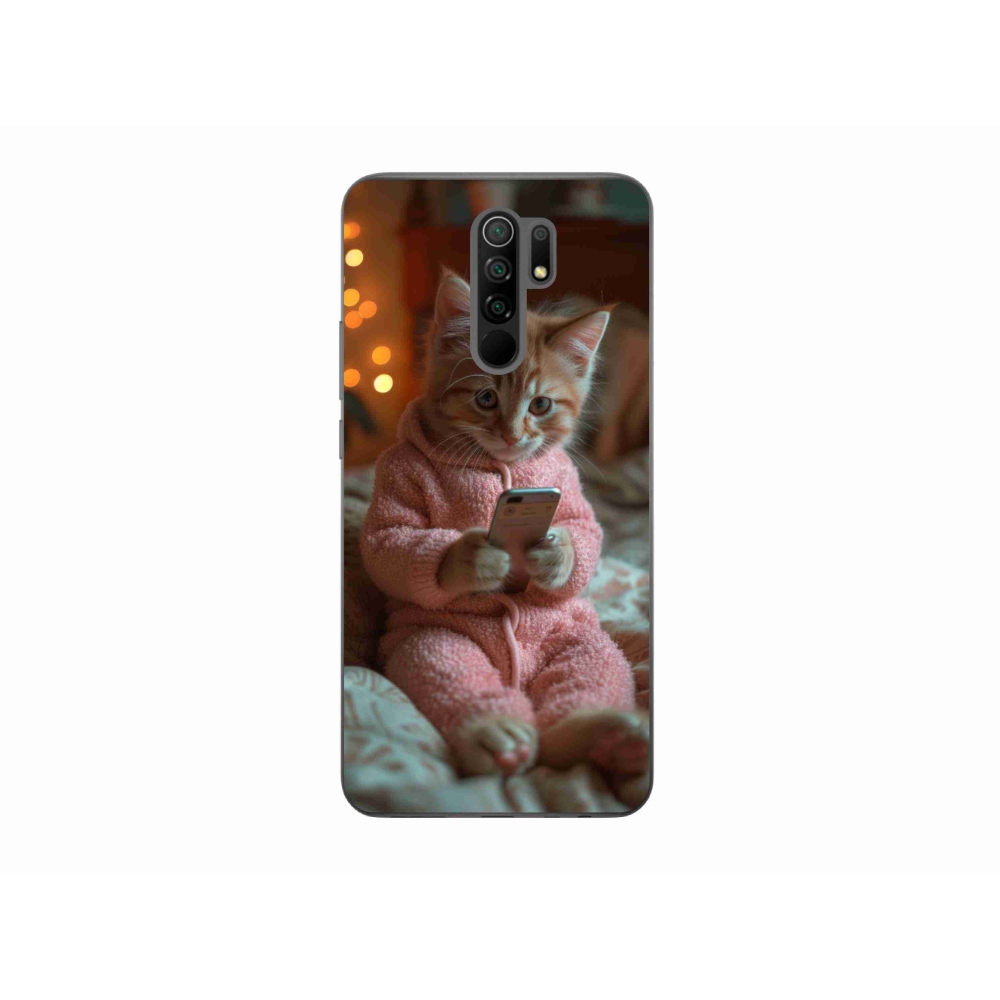 Gél borító mmCase a Xiaomi Redmi 9-hez - baba a mobillal