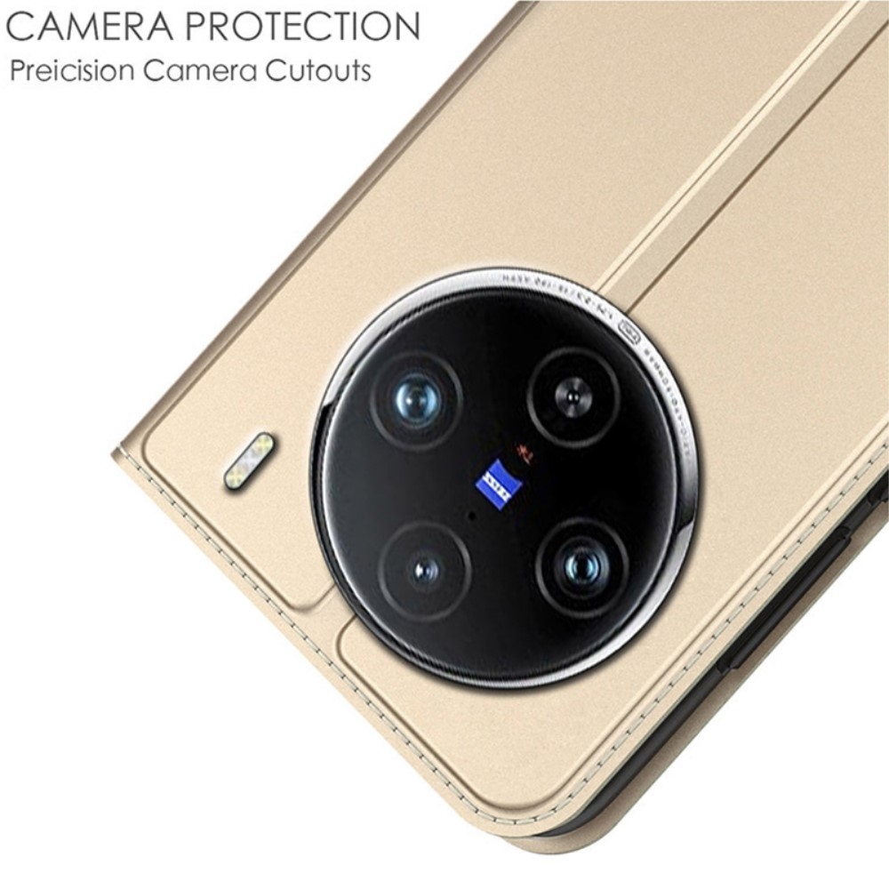 DUX könyv tok a Vivo X100 Pro 5G készülékhez - arany színű