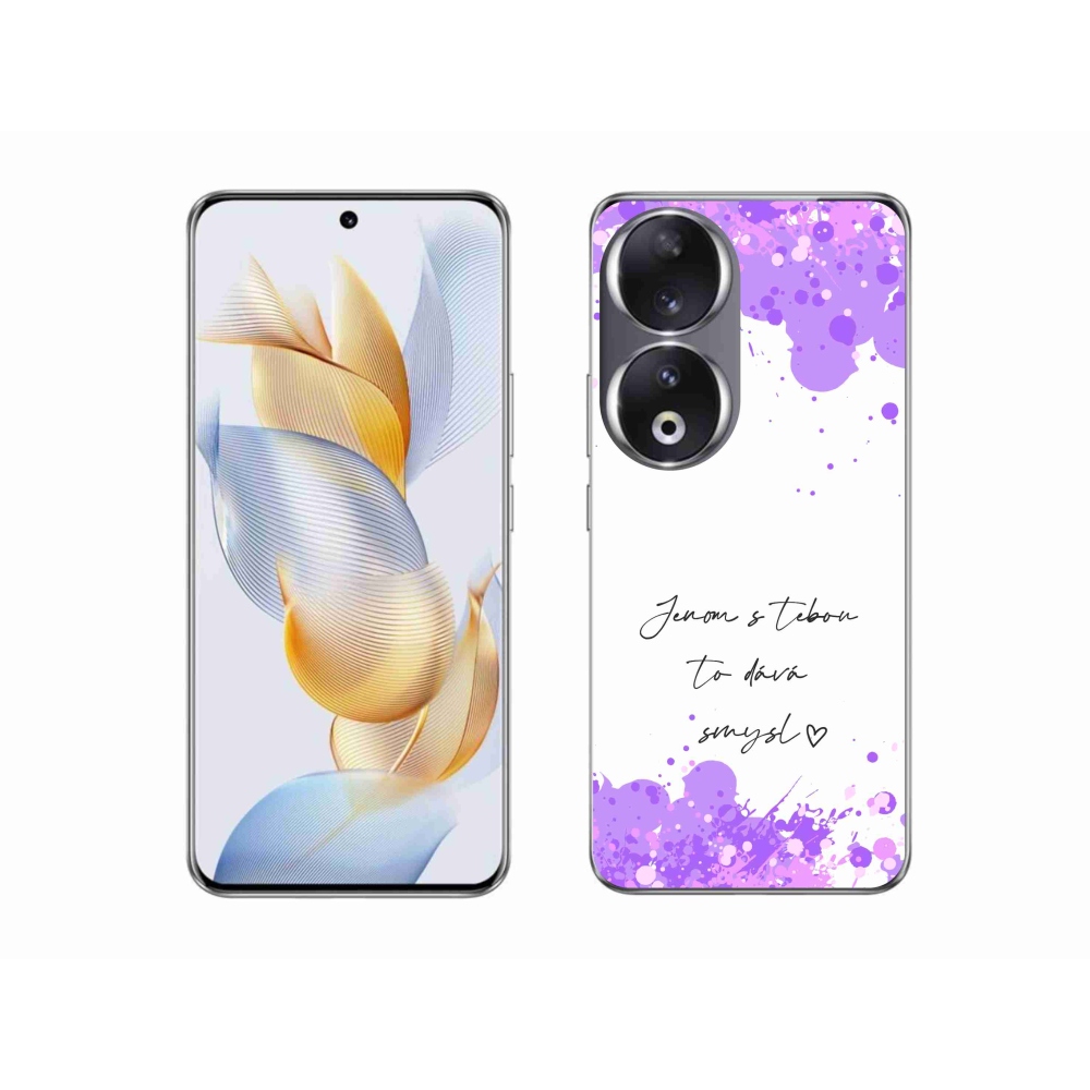 Gél borító mmCase a Honor 90-hez - szerelmes szöveg fehér háttérrel