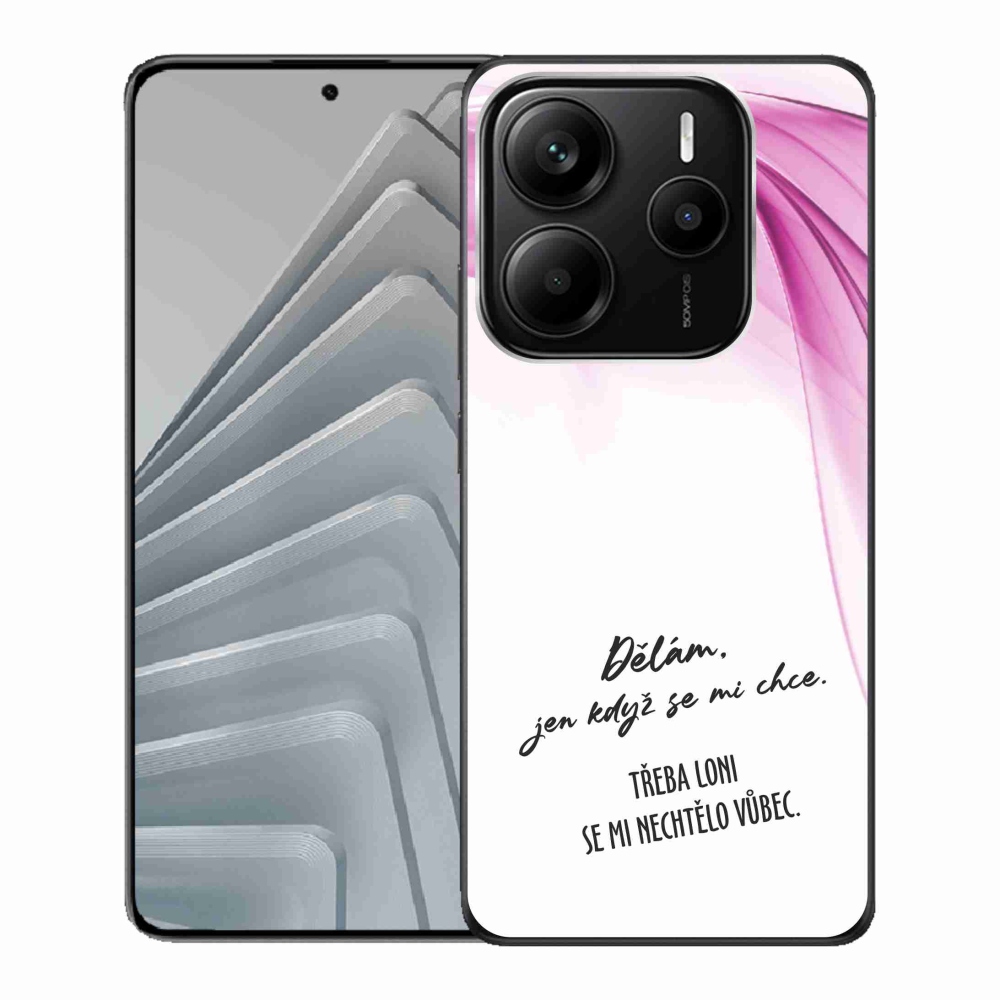 Gél borító mmCase a Xiaomi Redmi Note 14 5G-hez - vicces szöveg 12 fehér háttérrel