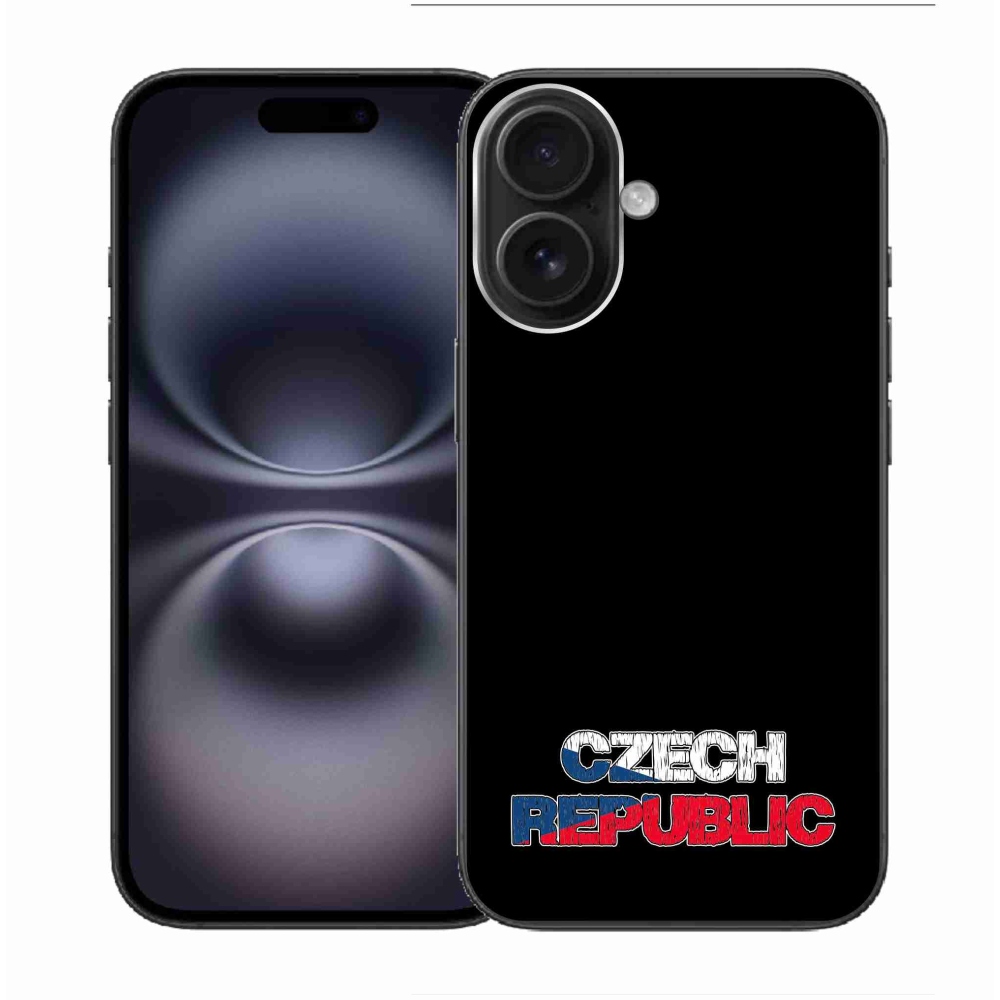 Gél borítás mmCase iPhone 16 készülékhez - Csehország fekete háttér