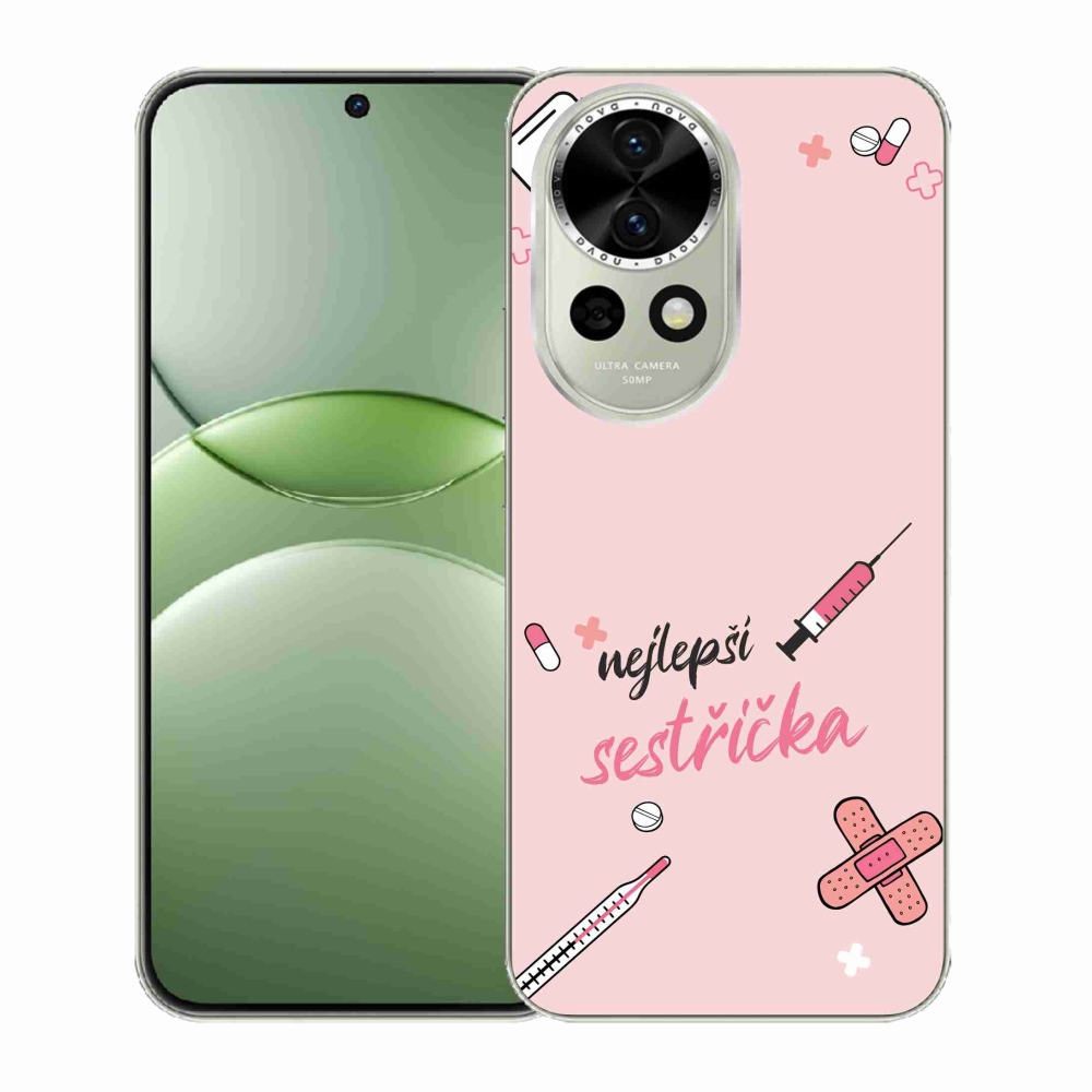 Gél borító mmCase a Huawei Nova 13 5G-n - a legjobb kishúg rózsaszín háttérrel