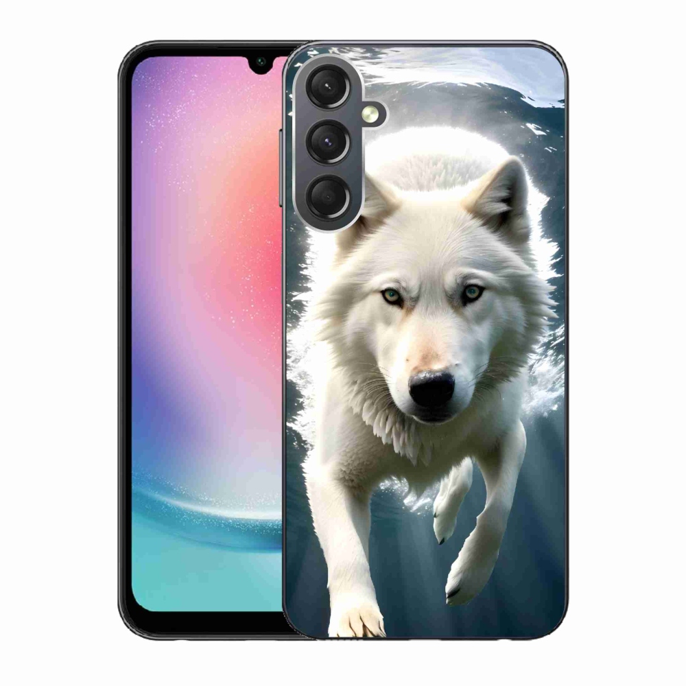 Gél védőhuzat mmCase Samsung Galaxy A24 készülékhez - fehér farkas