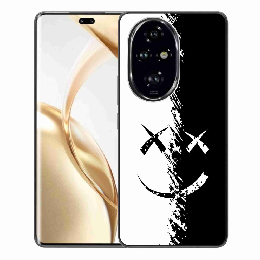 Zselés borítás mmCase a Honor 200 Pro 5G készülékhez - fekete-fehér mosolygó