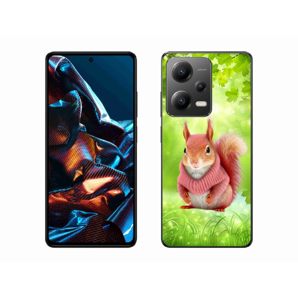 Gél borítás mmCase a Xiaomi Redmi Note 12 Pro 5G számára - mókus pulóverben