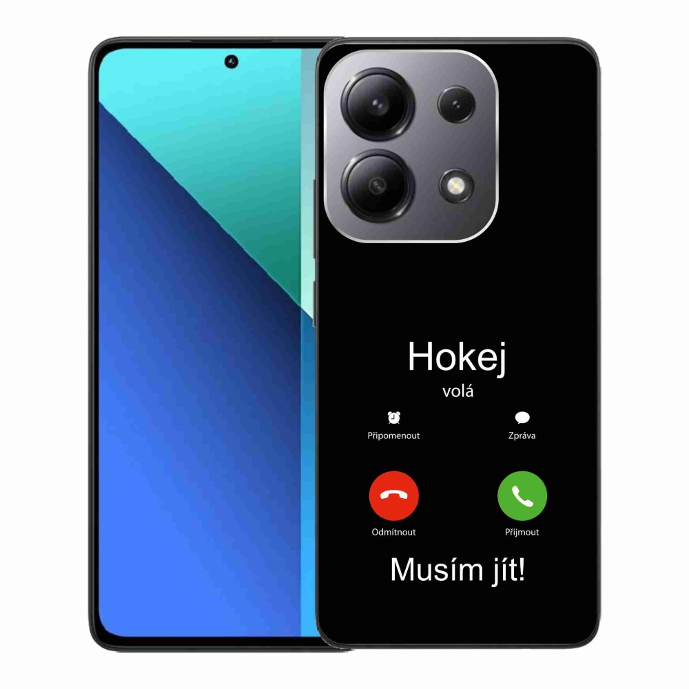 Gél borító mmCase a Xiaomi Redmi Note 13 - hoki hívások fekete háttérrel