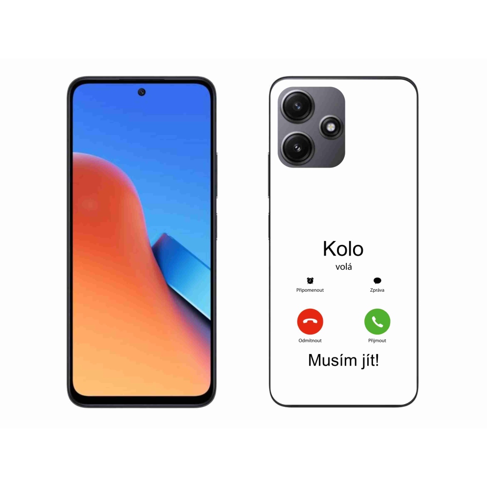 Gél borító mmCase a Xiaomi Redmi 12 5G - a kerék hívja a fehér hátteret