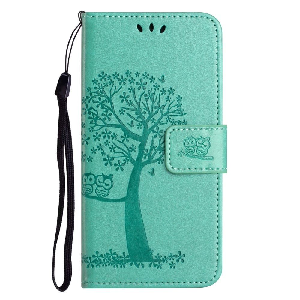 Fa könyvtáska iPhone 15 Pro Max készülékhez - teal színű