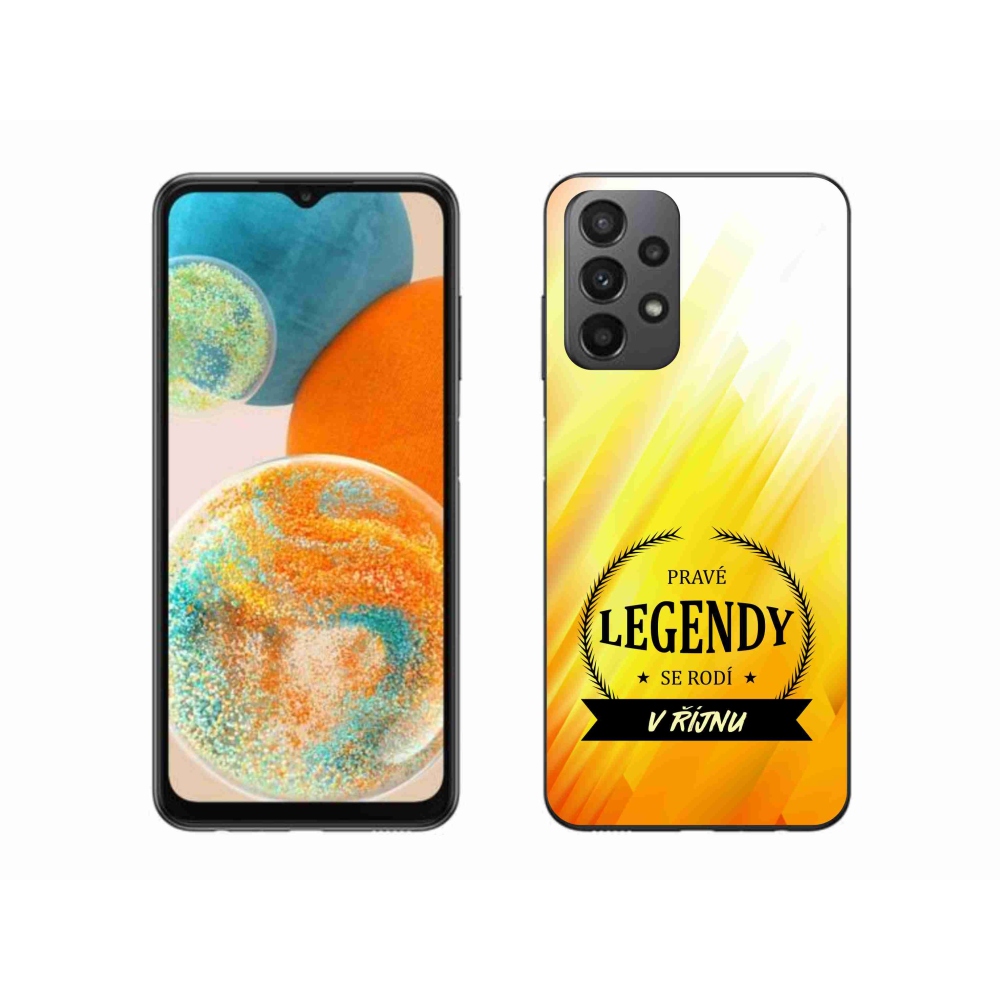 Gél borítás mmCase Samsung Galaxy A23 4G/5G - Októberi legendák sárga háttérrel