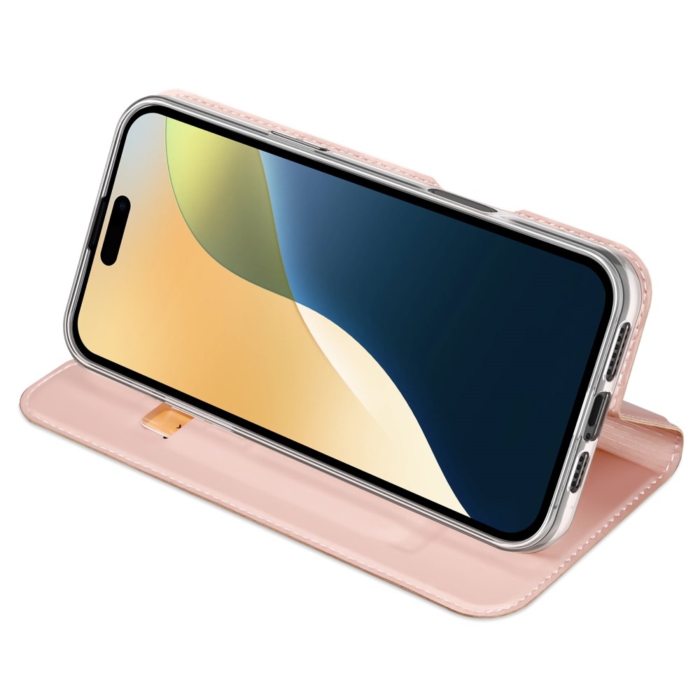 DUX könyvtáska iPhone 16-hoz - rózsaarany
