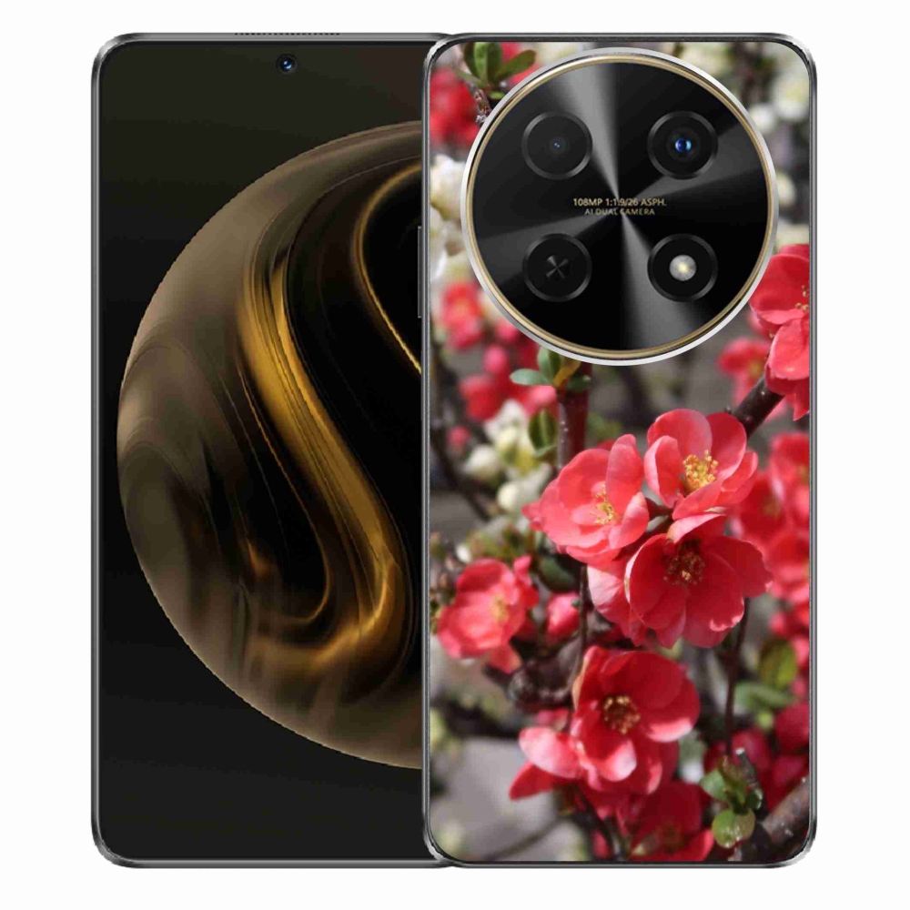 Gél borító mmCase a Huawei Nova 12i készülékhez - piros virágok