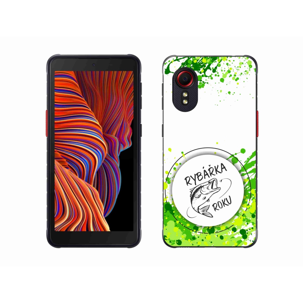 Gél borító mmCase Samsung Galaxy Xcover 5 készülékhez - az év halászának fehér háttere