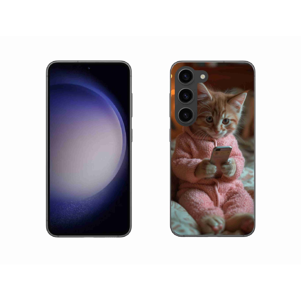 Zselés borítás mmCase Samsung Galaxy S23 5G - baba mobillal