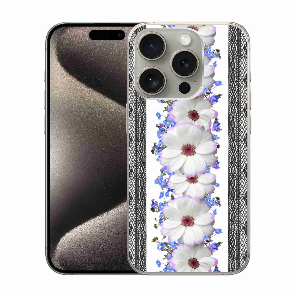 Gél borítás mmCase iPhone 15 Pro készülékhez - virágok 8