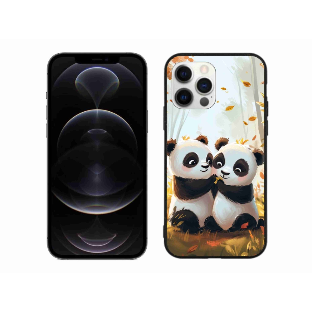 Zselés borítás mmCase iPhone 12 Pro Max készülékhez - pandák