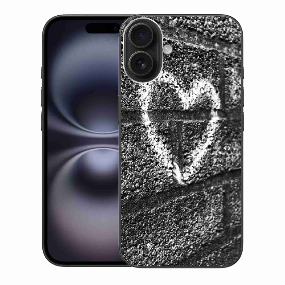 Zselés borítás mmCase iPhone 16 Plus készülékhez - szív a falon