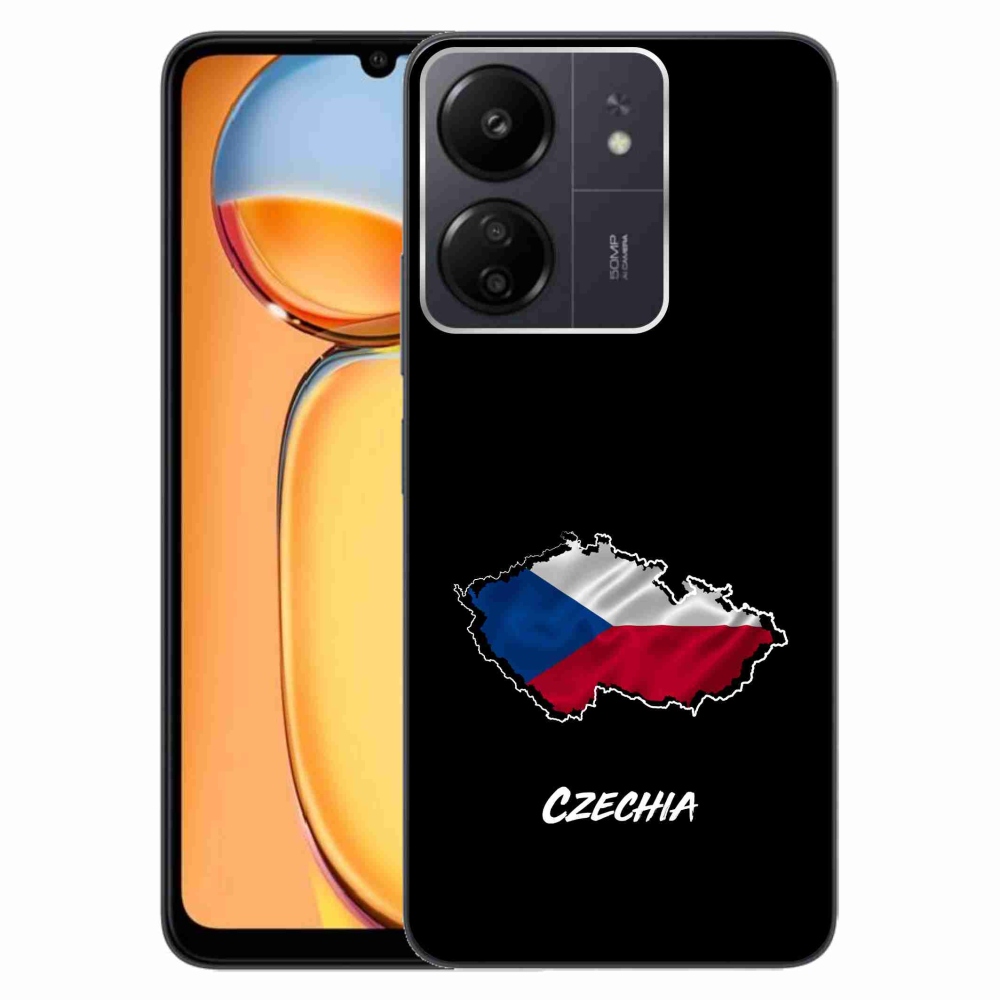 Gél borítás mmCase a Xiaomi Poco C65/Redmi 13C - Csehország fekete háttérrel