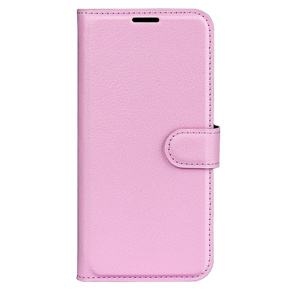 Litchi könyvtáska iPhone 15 készülékhez - rózsaszín