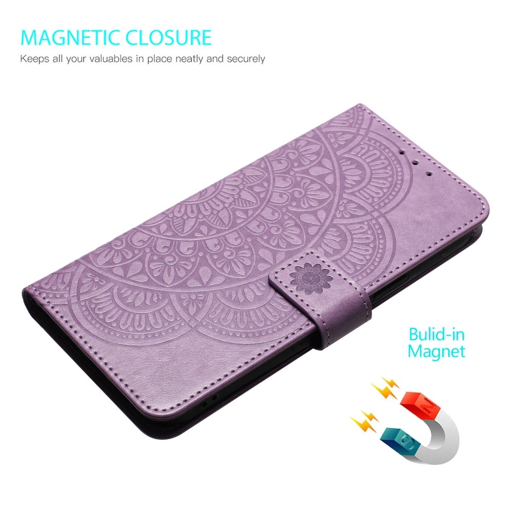 Mandala könyv tok Xiaomi Redmi 13C 5G - lila