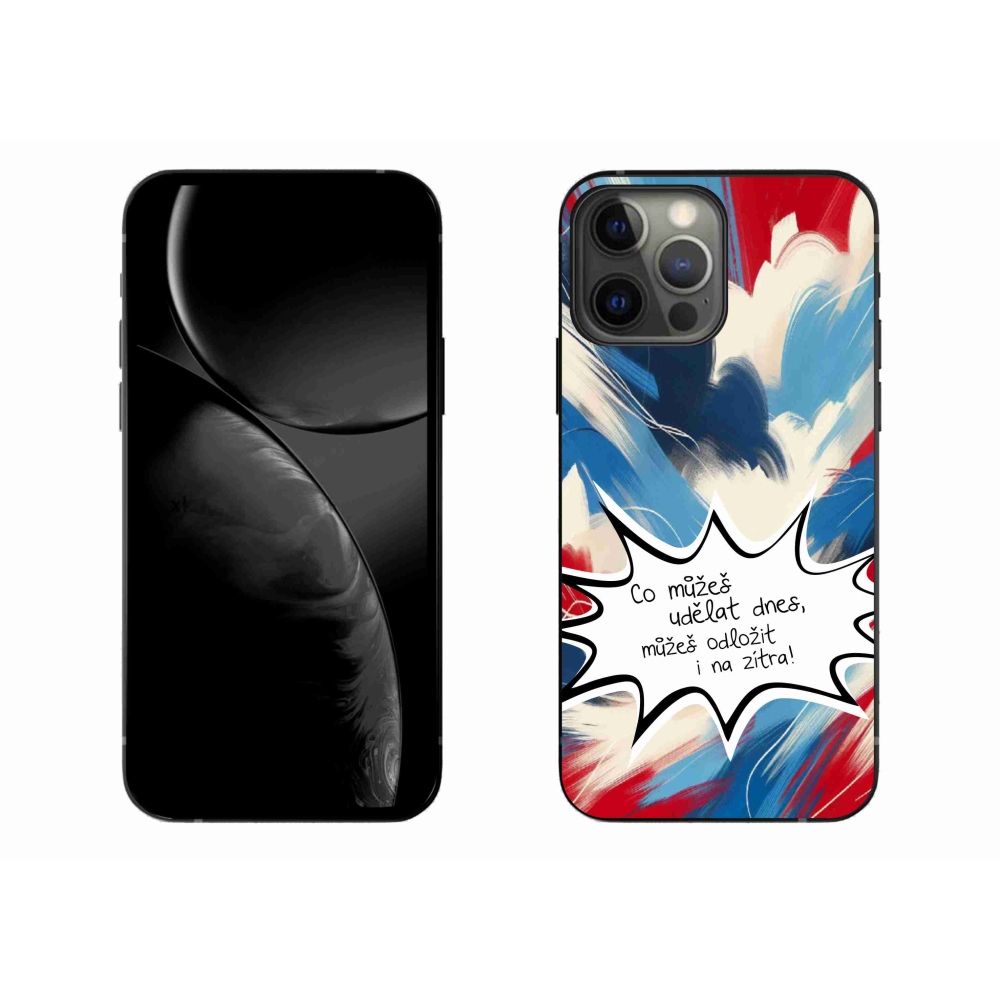 Gél borítás mmCase iPhone 13 Pro Max 6.7 készülékhez - vicces szöveg 9 fehér háttér