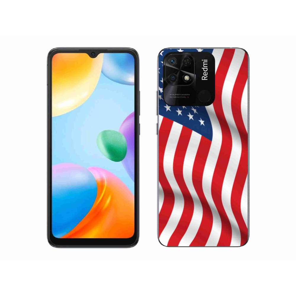 Gél borítás mmCase a Xiaomi Redmi 10C-hez - amerikai zászló