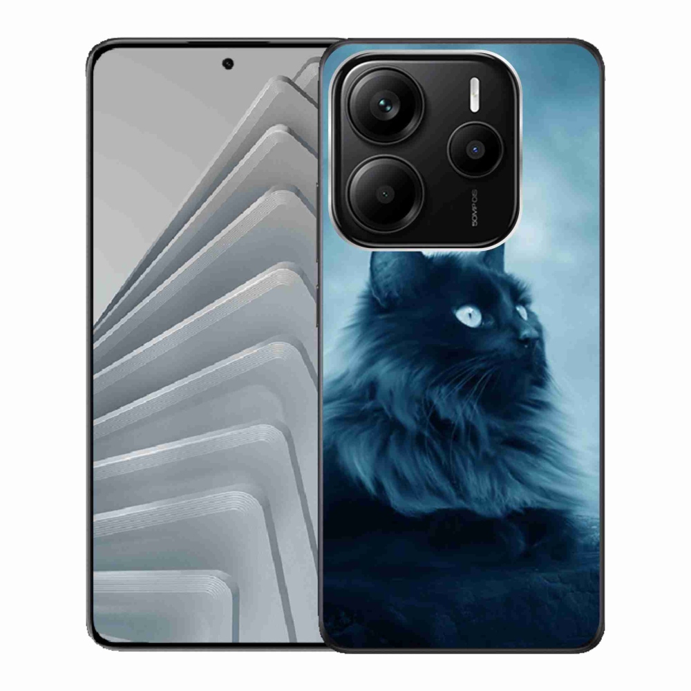 Gél borítás mmCase a Xiaomi Redmi Note 14 5G-hez - fekete macska 1