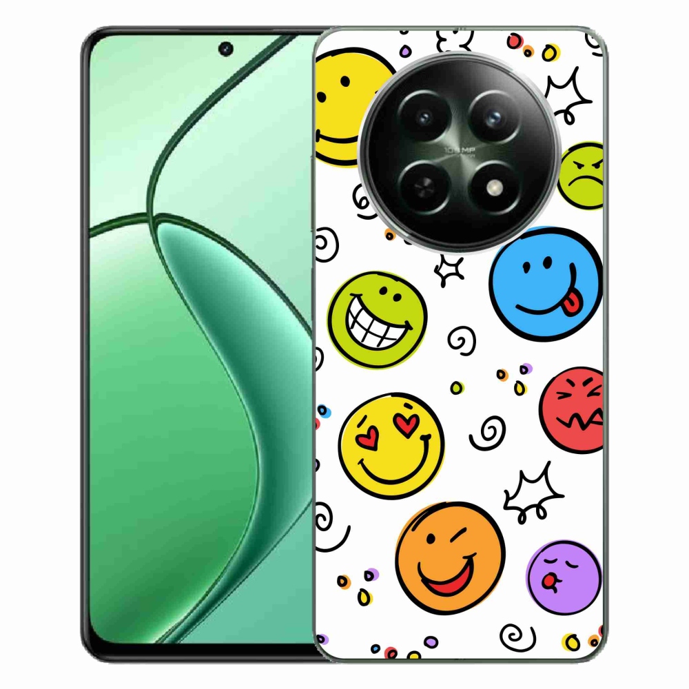 Gél borítás mmCase a Realme 12 5G/12x 5G számára - smiley-k