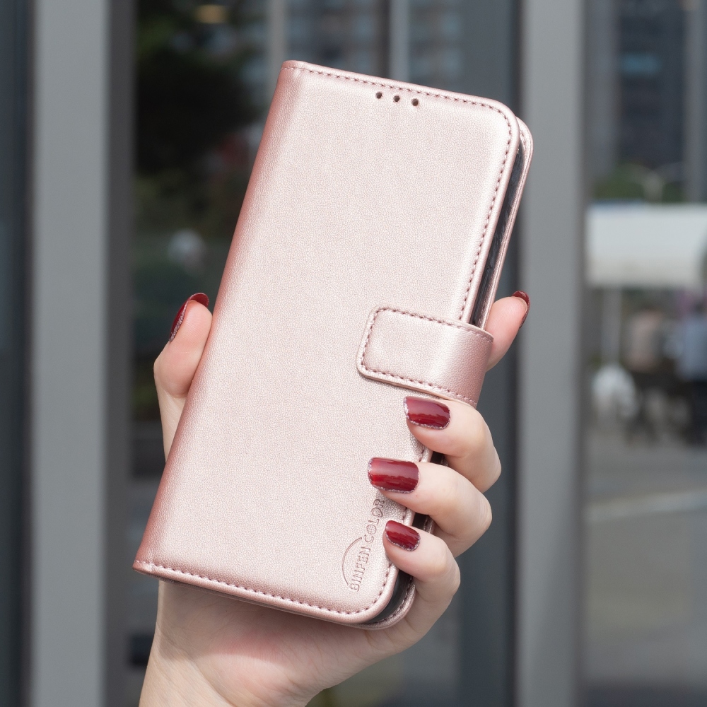 BNF könyvtáska iPhone 17 Air készülékhez - rózsaarany