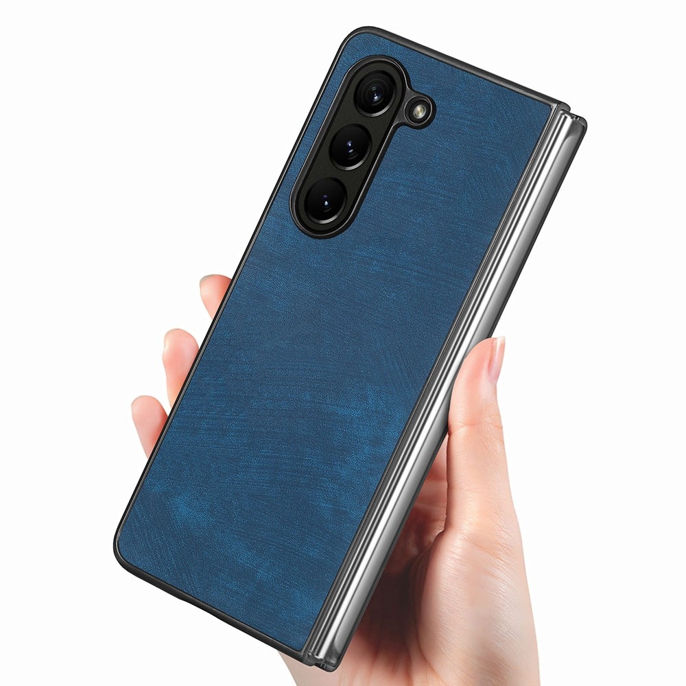 Vintage műanyag tok a Samsung Galaxy Z Fold5 5G készülékhez - kék