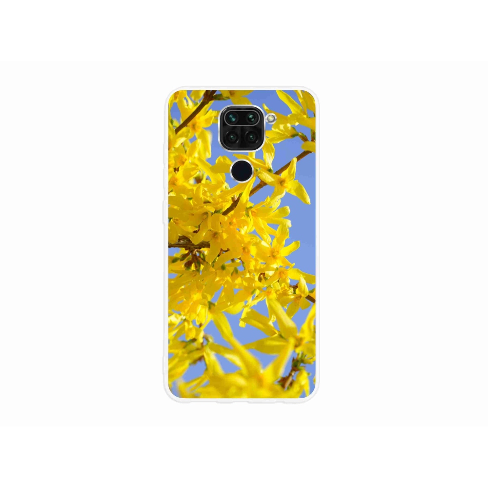 Gél borítás mmCase a Xiaomi Redmi Note 9-hez - sárga virágok