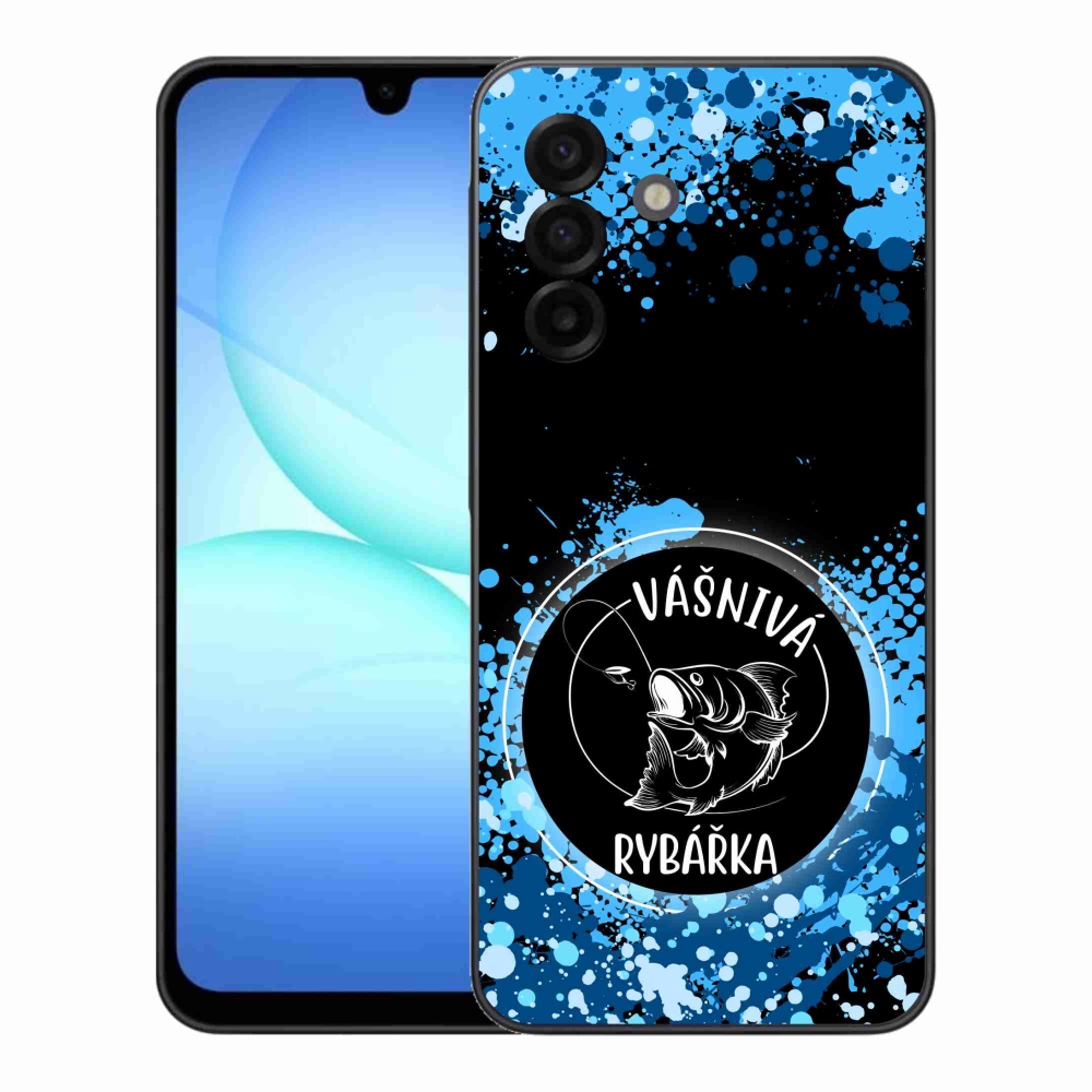Gél borító mmCase Samsung Galaxy A17 5G - szenvedélyes halásznő fekete háttérrel