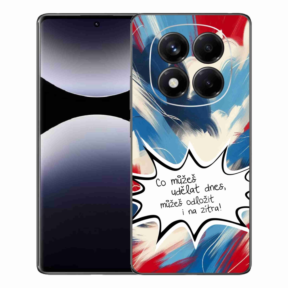 Gél borító mmCase a Xiaomi Redmi Note 14 Pro számára - vicces szöveg 9 fehér háttér