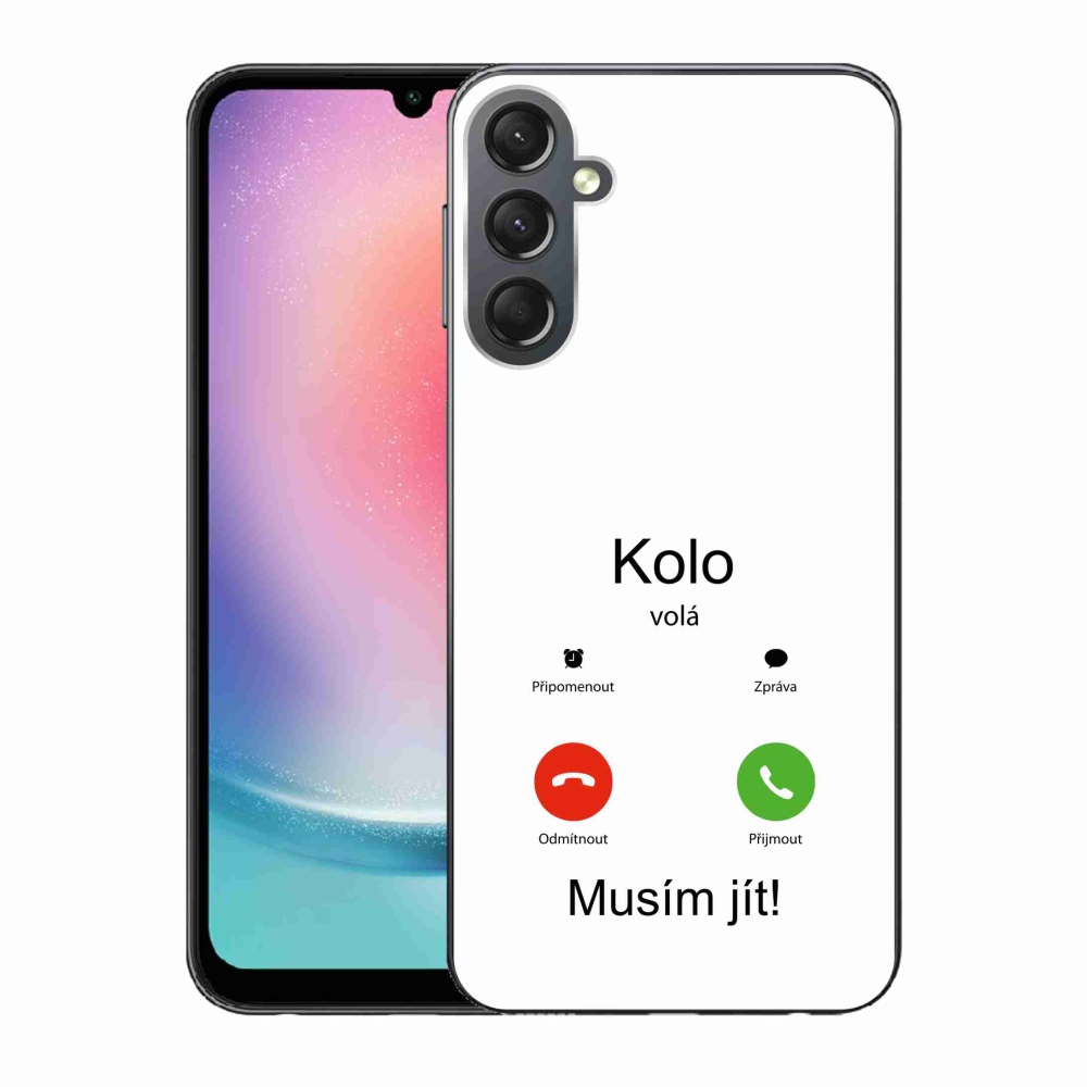 Gél borító mmCase Samsung Galaxy A24 - a kerék hívja fehér háttérrel