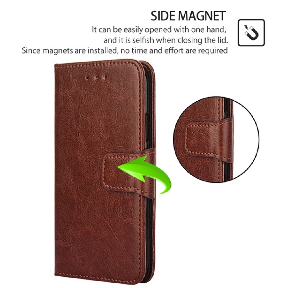 Könyvtáska Huawei Nova 12i tokhoz - barna