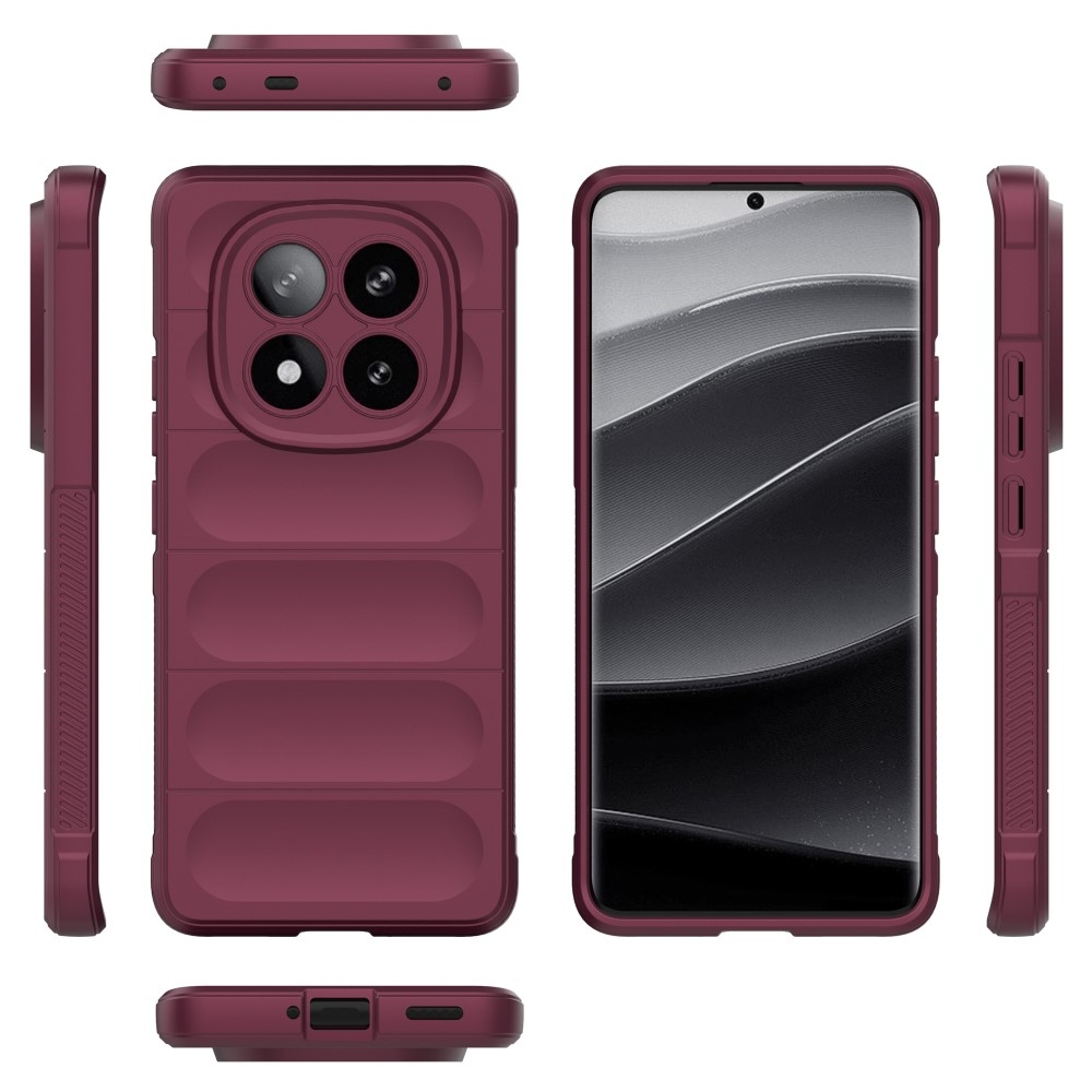 Rugg tartós zselés tok Xiaomi Redmi Note 14 Pro+ 5G - bordó színben