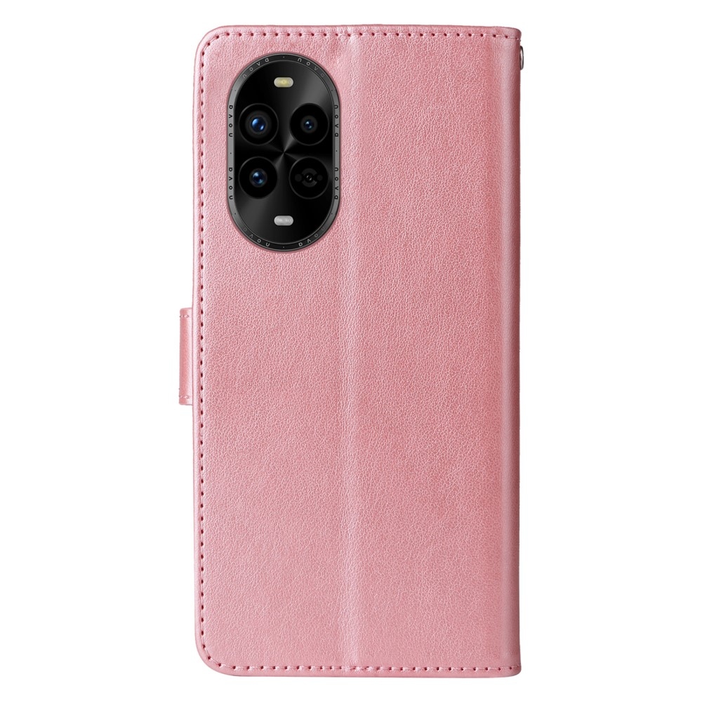 Virágos könyv tok a Huawei Nova 13 Pro 5G-hez - rózsaszínű