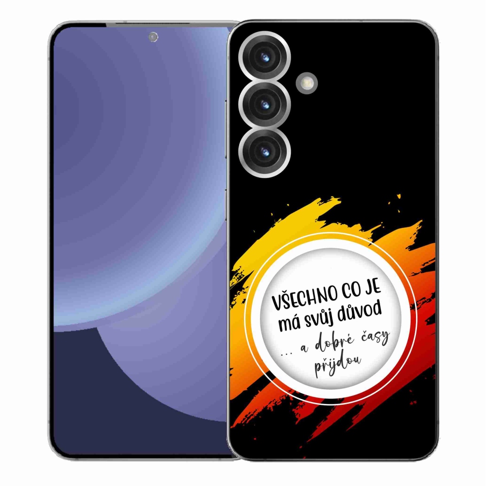 Gél borító mmCase Samsung Galaxy S25+ - idézet 3 fekete háttér