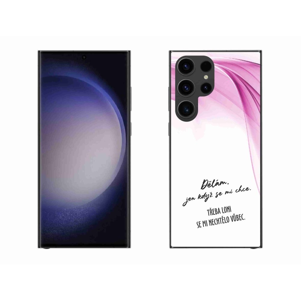 Gél borító mmCase Samsung Galaxy S23 Ultra 5G - vicces szöveg 12 fehér háttér