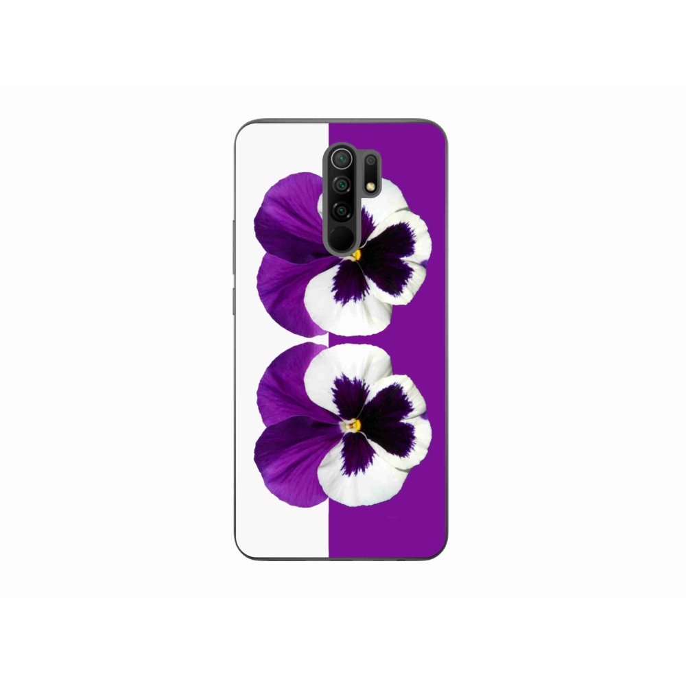 Gél borítás mmCase a Xiaomi Redmi 9-hez - lila és fehér virág