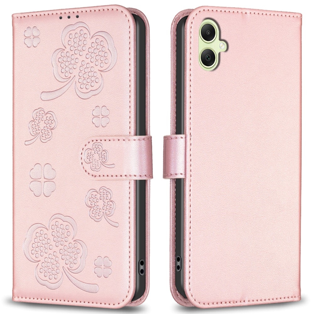 Clover könyv tok Samsung Galaxy A06 4G készülékhez - rózsaarany