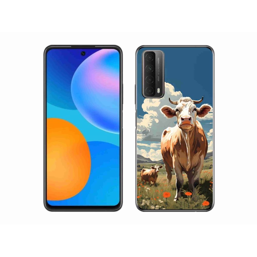 Zselés borítás mmCase a Huawei P Smart (2021) - tehenek a réten
